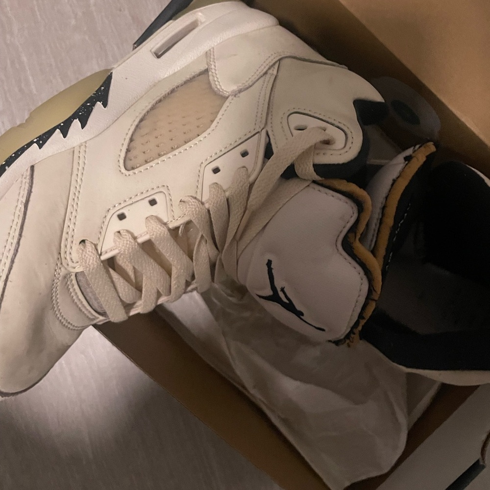 Jordan White and Black Retro Sneakers